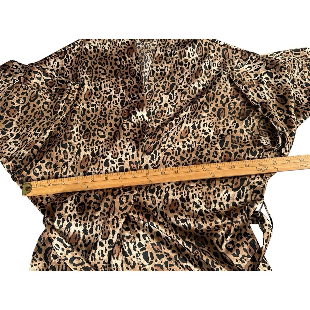 VICTORIA'S SECRET CHEETAH jungle robe sexy short gown smoking lounge Cost M - Picture 7 of 9